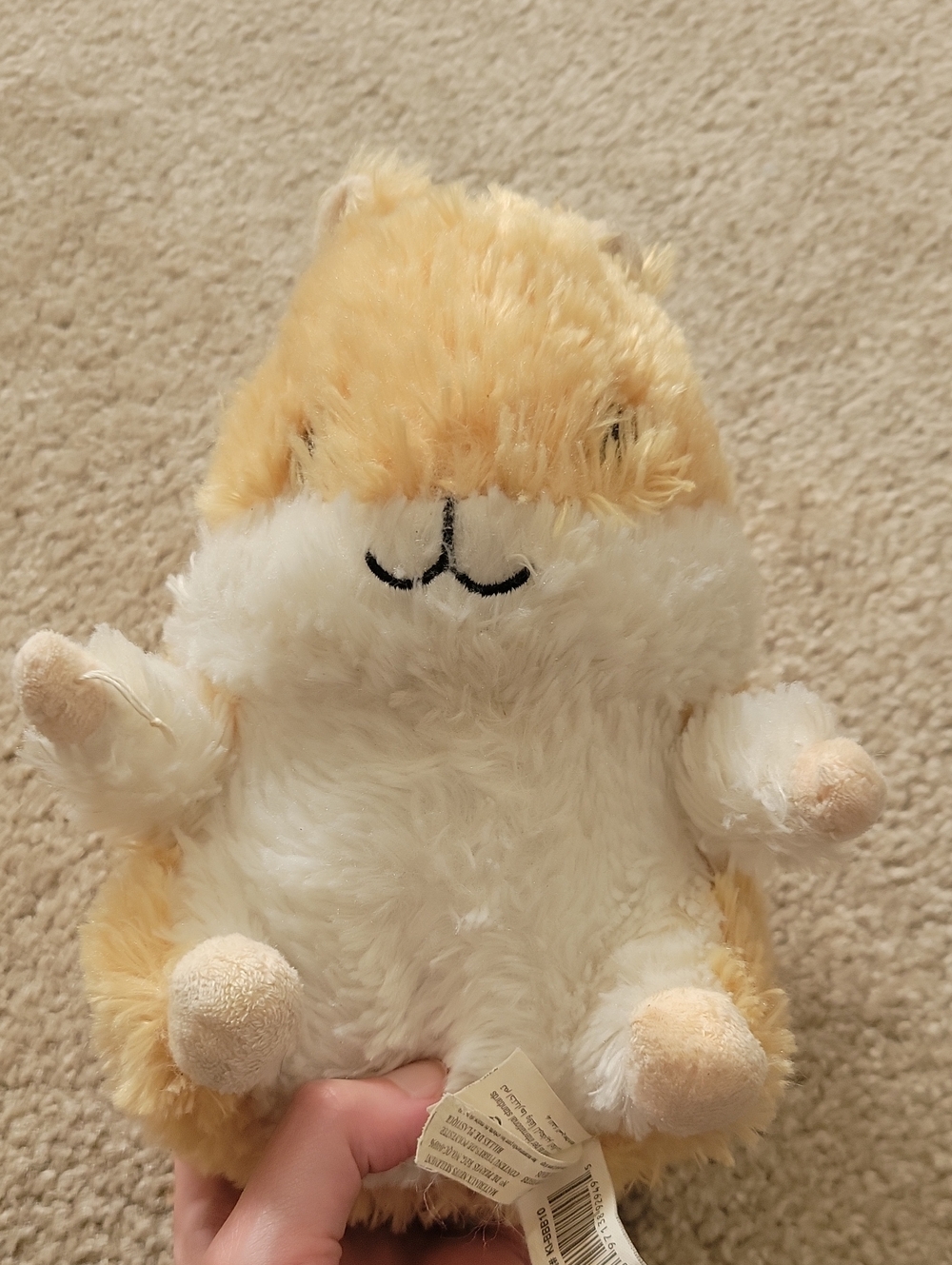 Plush Hamster Stuffed Toy - Cream and Tan